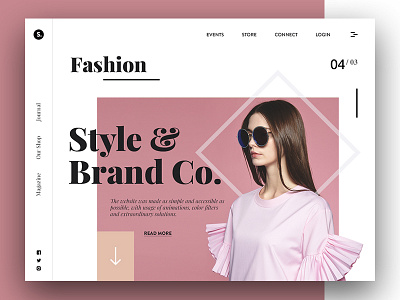 Daily UI #21 - Style Fashion online Store clear fashion landing minimal minimalistic page web zara