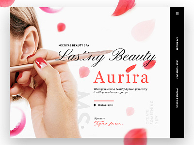 Daily UI #25 - Ms. Tiyas Beauty Spa Saloon. abstract beauty color design interaction layout spa typography uiux web