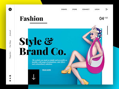 Daily UI #30 - Style Fashion online Store clear fashion landing minimal minimalistic page web zara