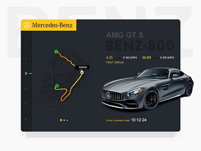 Mercedes-Benz Racing Event UI Exploration automotive benz car center control design mercedes ui ux