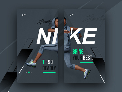 Daily UI #1 Nike Smart Coach Design app design flat interface material modern nike sketch ui ultra user