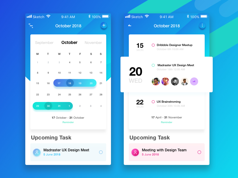 Scheduler App by syedhaqil | Dribbble | Dribbble
