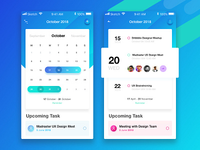 Scheduler App by syedhaqil on Dribbble