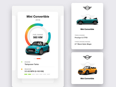 Mini Cooper Car Care Design app book dashboard flat map profile statistics ui ux white