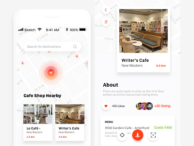 Cafeshop - Directory & Listing Mobile Application Concept.