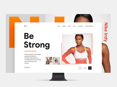 Nike Indy app design landing minimal nike nike women page typography ui ux web