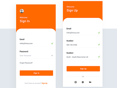 2019 Sign in / Sign up UI