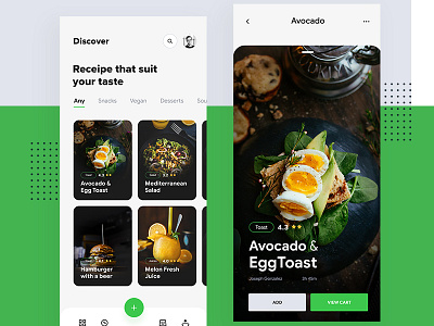 2019 Redesign Food Order App cook delivery food food app green ios order receipe salad