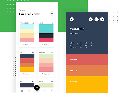 2019 - Color Palettes App Concept app challenge color dailyui design ios minimal mobileapp palette ui ux