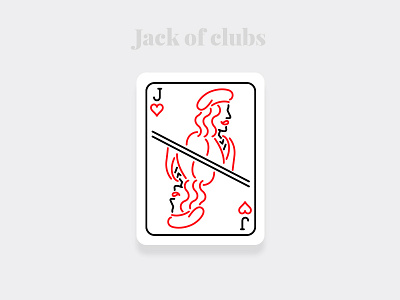 Jack of clubs - Weekly Warm-up Serious art design illustration illustration art playingcards weekly warm up