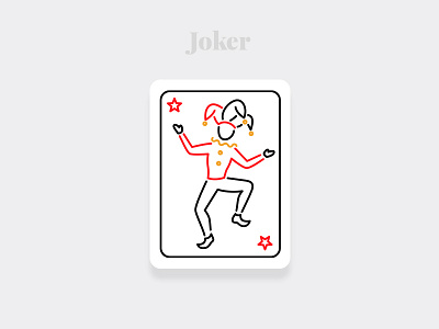 Joker - Weekly Warm-up Serious art cards dailyuichallenge design dribbble illustrations playingcards weekly challenge weekly warm up