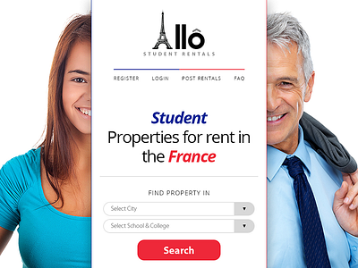 Properties Rental Website design france photoshop shots ui website