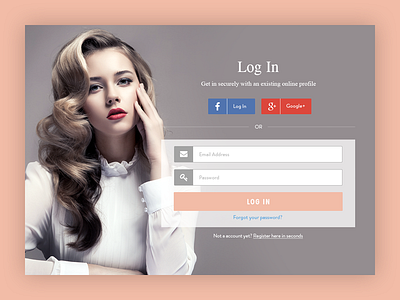 Fashion Login Page UI