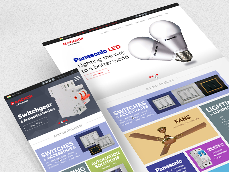 Electrical Manufacturers site UI by rsmehra on Dribbble