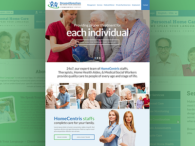 Medical/Personal Home Care Website UI