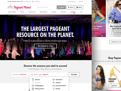 Event Website clean event fashion flat icons layout menu photoshop shots ui webdesign website