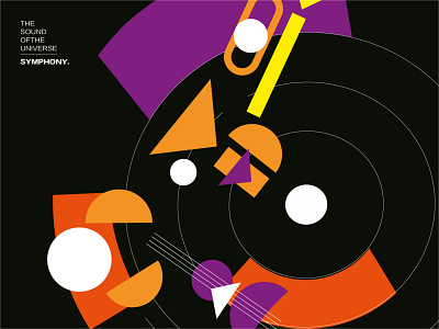 Symphonic graphics branding design illustration music symphony. the geometry