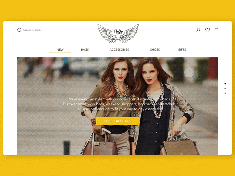 Clothing Store Concept clothes fashion gif homepage minimalism products scroll scrolling shop store web website