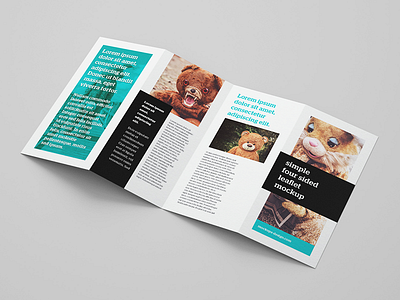 Free 4 Sided Leaflet Mockup design download flyer folded free leaflet mockup