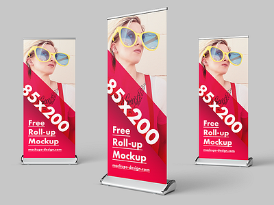 Free Rollup Mockup / 85x200 cm baner download freebie graphic mockup psd roll up stand
