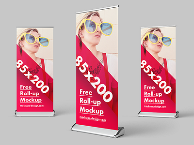 Free Rollup Mockup / 85x200 cm