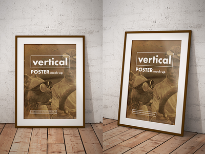 Free vintage poster mockups