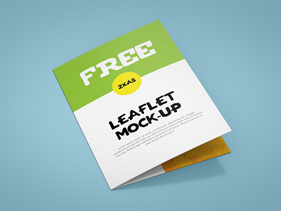 Free A5 Bi Fold Leaflet Mockup