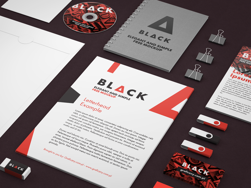 Download Free Stationery Mockup By Mockupsdesign On Dribbble