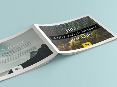 Horizontal Brochure Mockup download freebie horizontal leaflet mockup psd