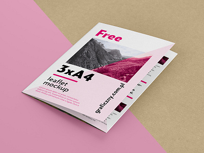 A4 Trifold Leaflet Mockup