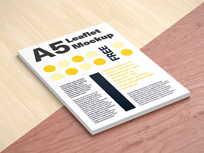 Free A5 Leaflet Mockup download flyer free freebie leaflet letterhead mockup photoshop poster psd set template