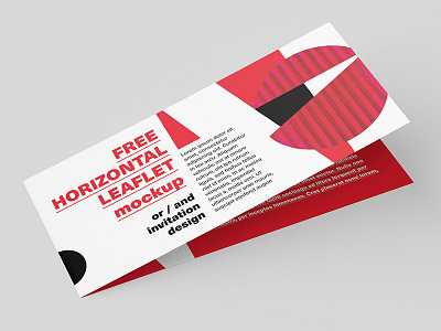 Free Horizontal Leaflet Mockup download flyer free freebie leaflet mockup photoshop psd trifold