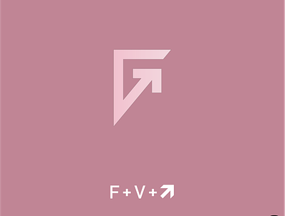 FV Logo With An Arrow ai arrow artline brand branding design f graphic design illustration line art logo ps typography v vector