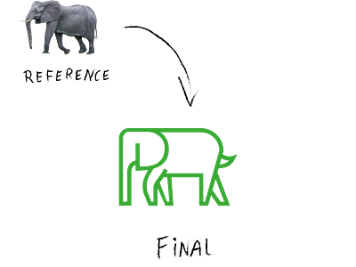 Elephant Line Art logo