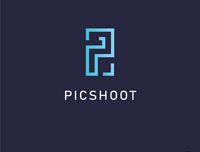 Picshoot Logo Design ai artline brand branding design graphic design illustration line art logo p picshoot ps typography vector