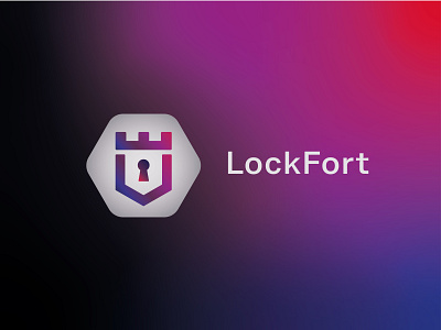 LockFort-Logo Design ai app artline brand branding design graphic design illustration line art lock lockfort logo ps typography vector