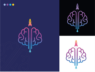 Brain space logo and branding ai app artline brain brain space brand branding design graphic design icon illustration line art logo ps space typography vector