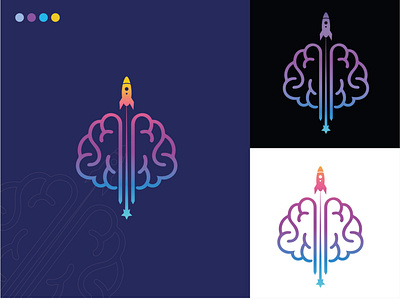 Brain space logo and branding