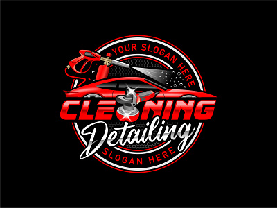 Auto detailing and car wash logo design