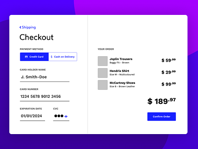 Daily UI 002 - Checkout dailyui design ui ux