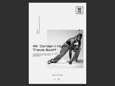 NIKE X Travis Scott Poster ads design flyer graphic design marketing poster