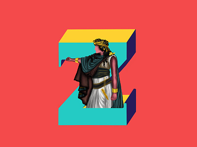 Z - 36daysoftype 36daysoftype design emperor illustration queen rome zenobia zenobia