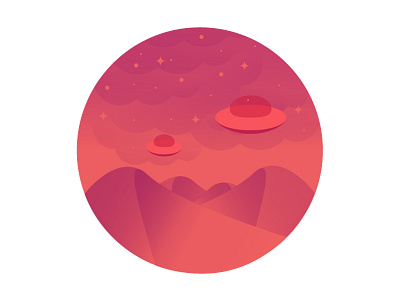 Gradient Space! mars planet red space