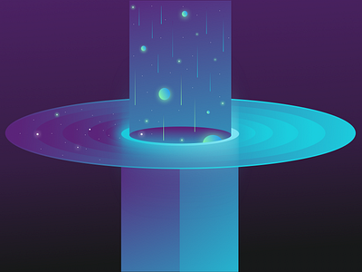 The Event Horizon blue cosmos gradient gradients sketch space vector