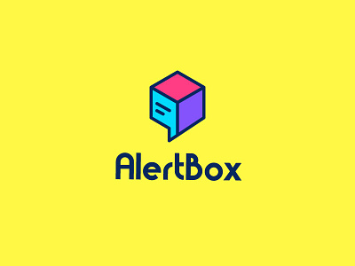 Alert Box alert blue box colour line logo message pink text violet