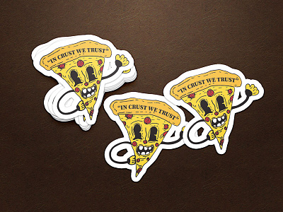 In Crust We Trust crust mule pizza playoff sticker trust