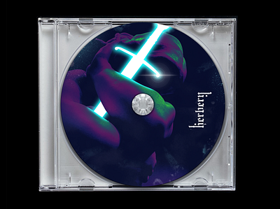 Herbern CD-01 cd cd artwork cd cover cd design cd packaging design experimental gothic neon typography