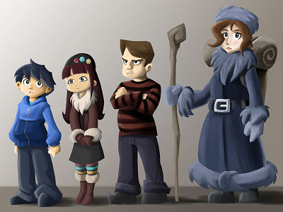Tangled Pines Character Lineup character design comic digital painting