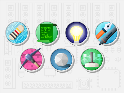 Bitlink Icons 3d printing design electronics game design icons innovation minecraft programming