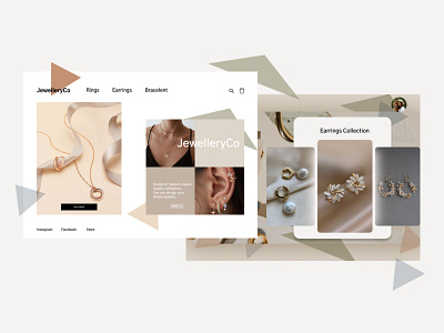 JewelleryCo branding figma graphic design jewelry ui web